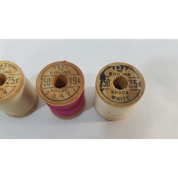 Vintage Belding Corticelli Bel-Waxed Mercerized Cotton Thread Spools Lot Of 4 - Picture 3 of 7